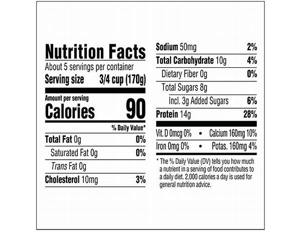 Nonfat yogurt light and fit nutrition facts