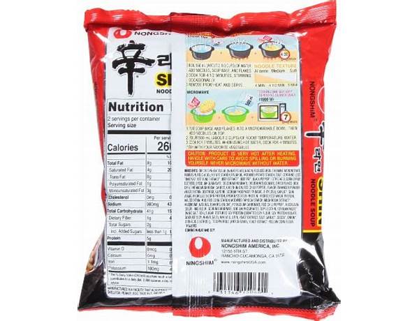 Nongshim nutrition facts