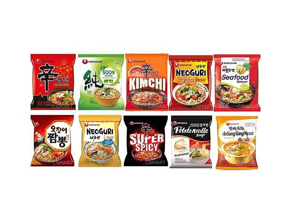 Nongshim shin bowl noodle gourmet spicy picante ingredients