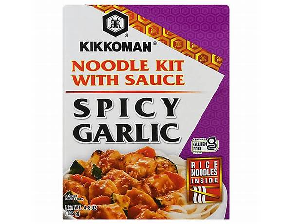 Noodle kit with sauce spicy garlic food facts