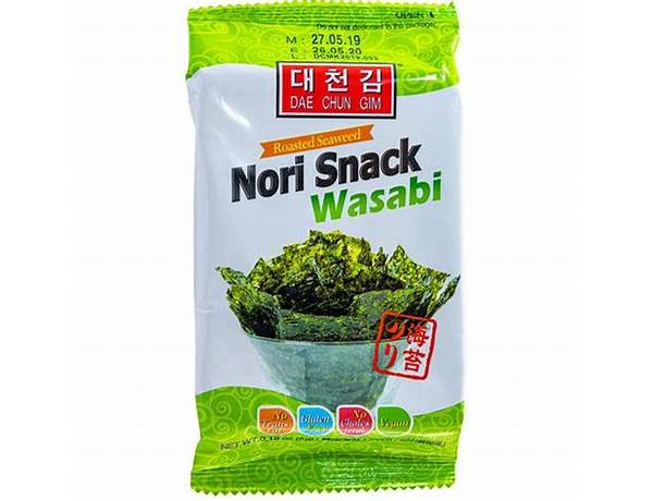Nori snack wasabi food facts