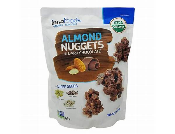 Nuggets dark chocolate with almonds food facts