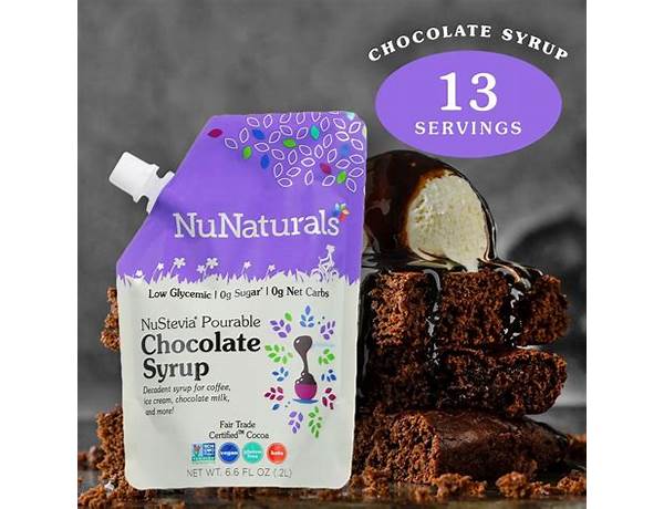 Nustevia pourable chocolate syrup food facts