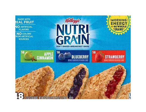 Nutrigrain cereal bars food facts