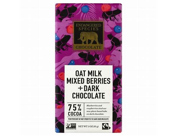 Oat milk mixed berries + dark chocolate food facts