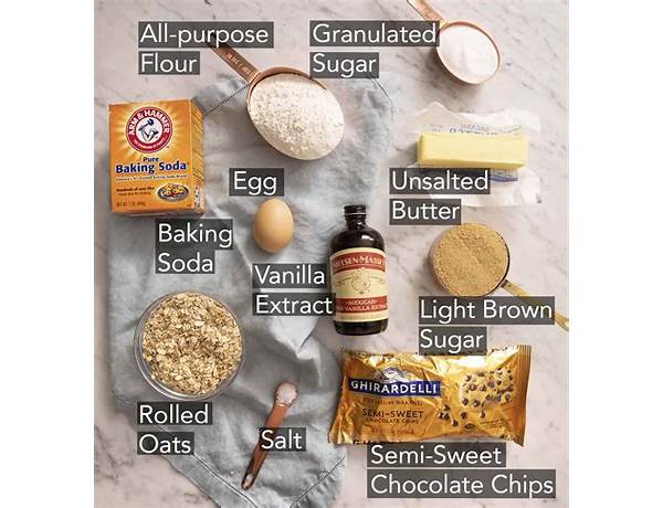 Oatmeal chocolate chip ingredients