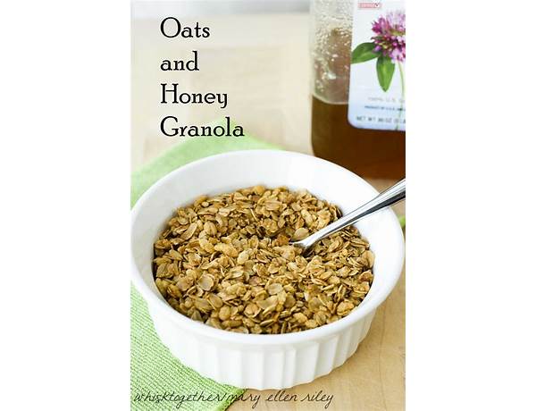 Oats and honey granola ingredients