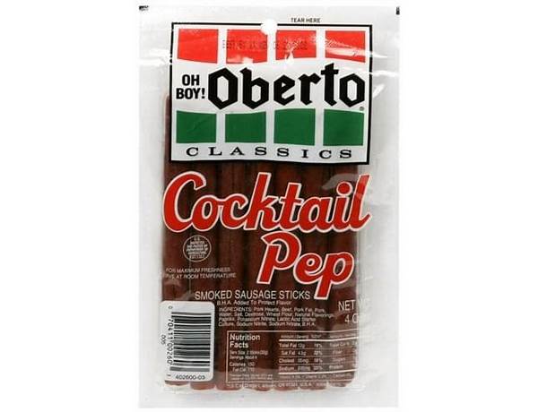 Oberto cocktail pep food facts