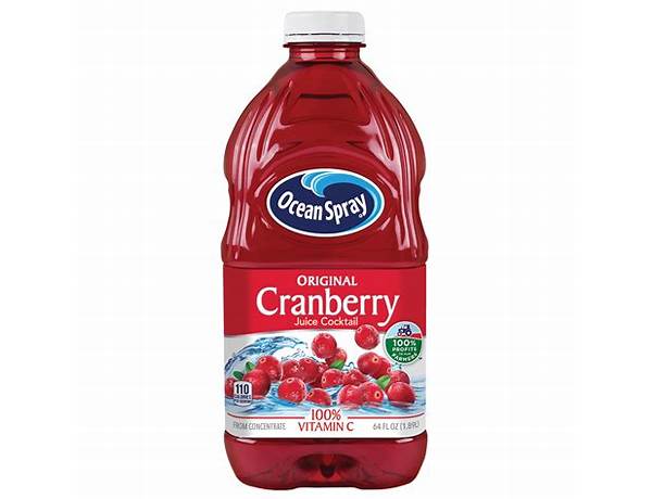 Ocean spray, cranberry juice cocktail food facts