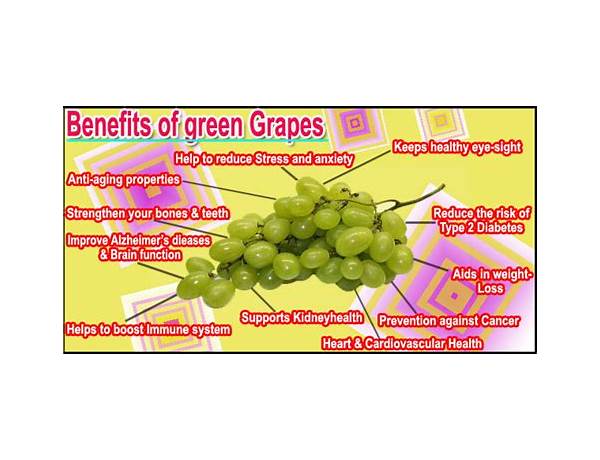 Ofganic green grapes food facts