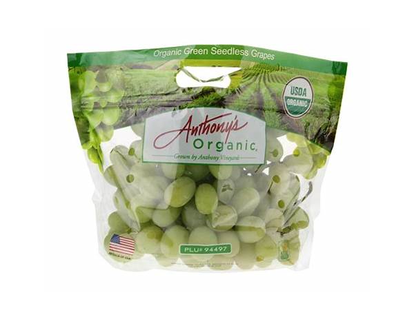 Ofganic green grapes ingredients