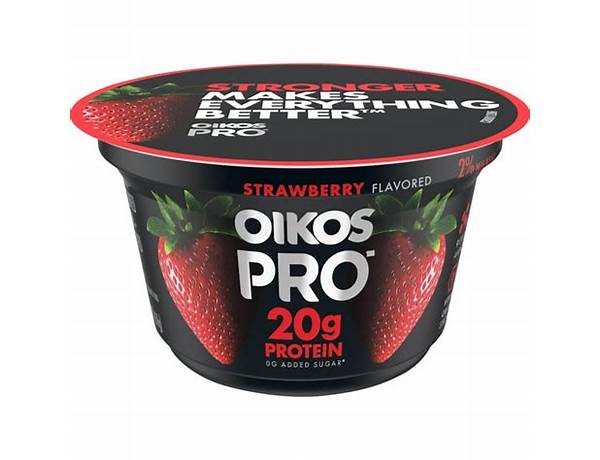 Oikos pro strawberry yogurt food facts