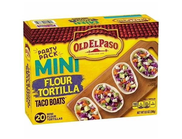 Old el paso mini flour tortilla taco boats 12 count food facts