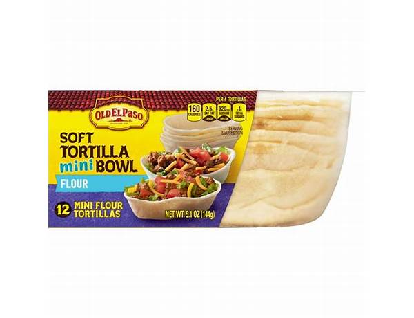 Old el paso mini flour tortilla taco boats 12 count ingredients