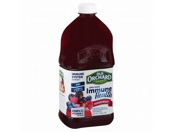 Old orchard immune health superfruit juice food facts