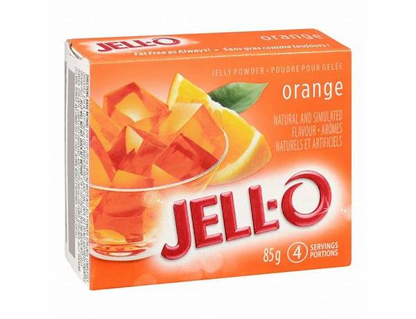 Oli, gelatin, orange ingredients