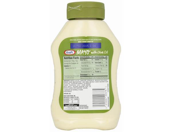 Olive oil mayonnaise dressing food facts