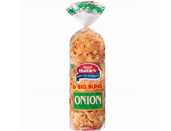 Onion sub bun food facts