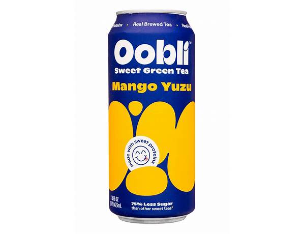 Oobli sweet green tea mango yo food facts