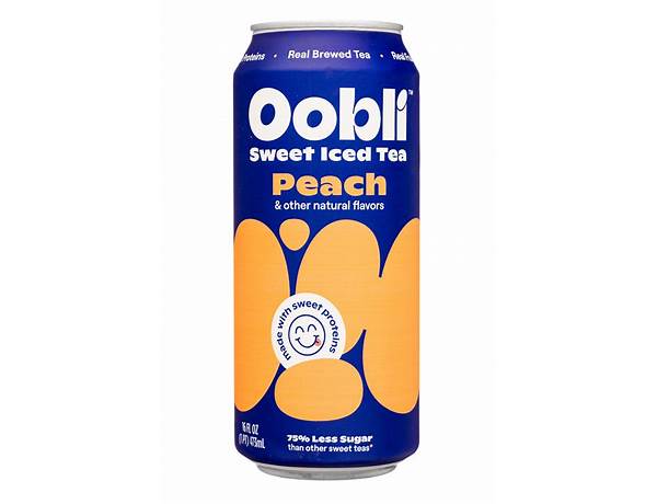 Oobli sweet iced tea peachy plz food facts