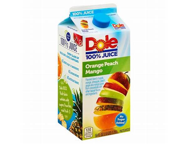 Orange, peach, mango juice blend food facts