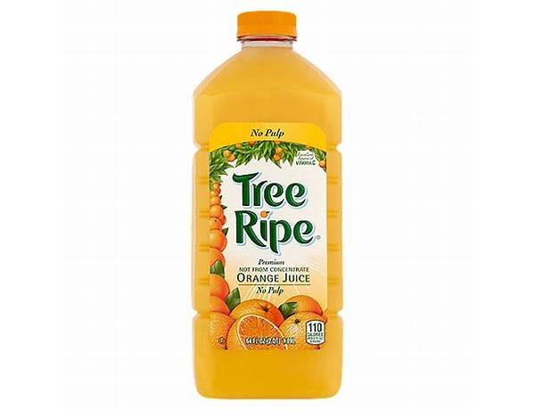 Orange juice no pulp ingredients