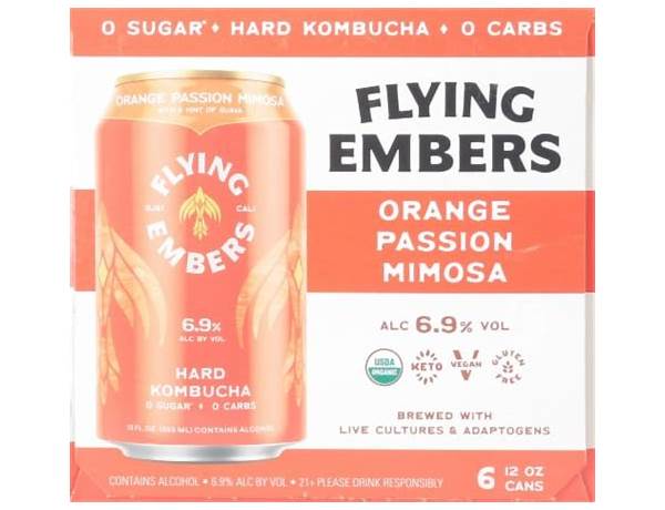 Orange passion mimosa hard kombucha food facts