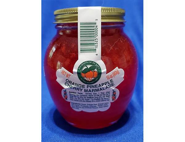 Orange pineapple cherry marmalade food facts