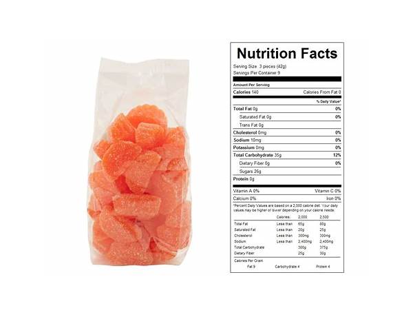 Orange slices candy food facts