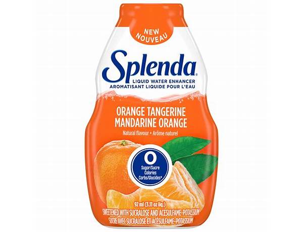 Orange tangerine liquid water enhancer food facts