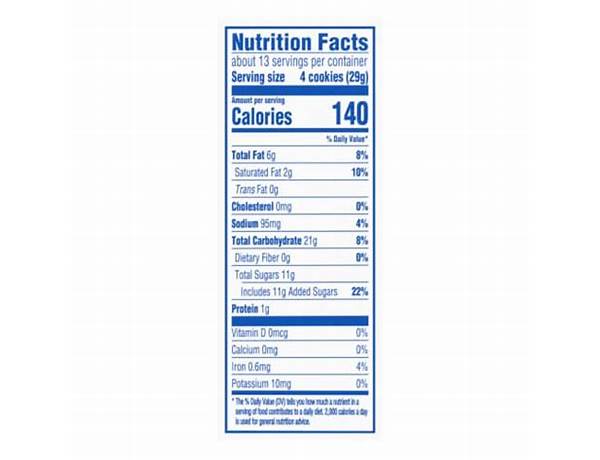 Oreo thins cookies family size orginial1x13.1 oz nutrition facts