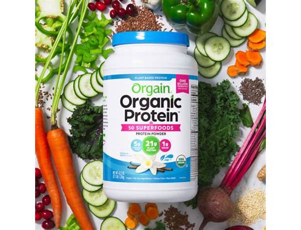 Orgain organic protein food facts