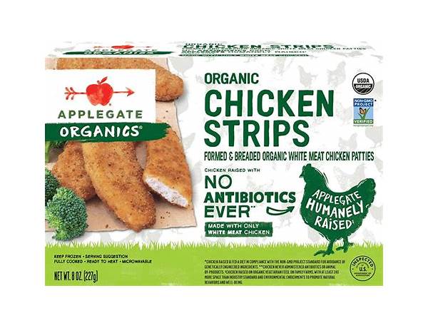 Orgamic chicken strips ingredients