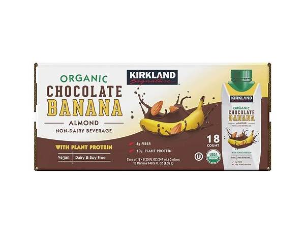 Organic  chocolate banana almond non-dairy beverage ingredients
