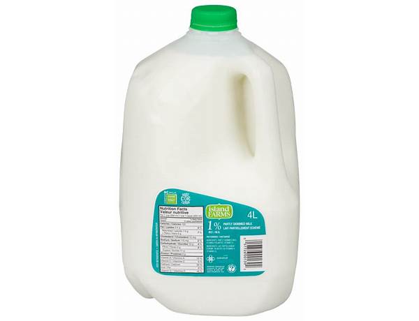 Organic 1% partly skimmed milk food facts
