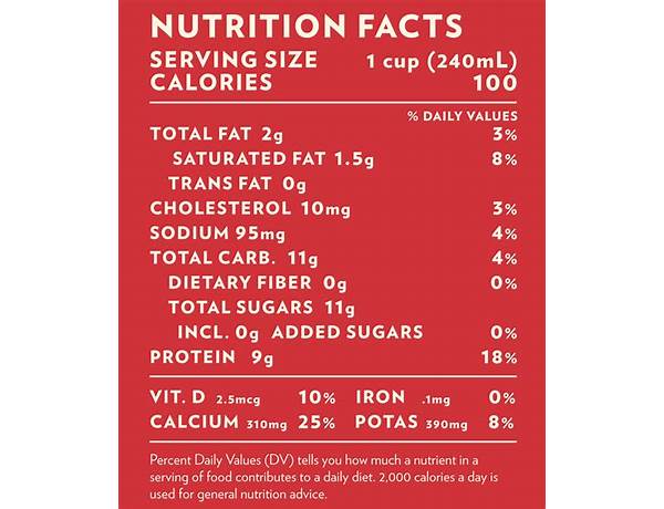 Organic a2 grass-fed kefir nutrition facts