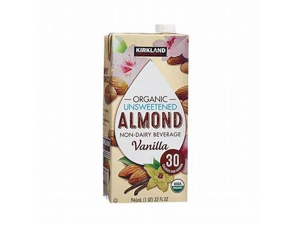 Organic almond beverage unsweetened vanill ingredients