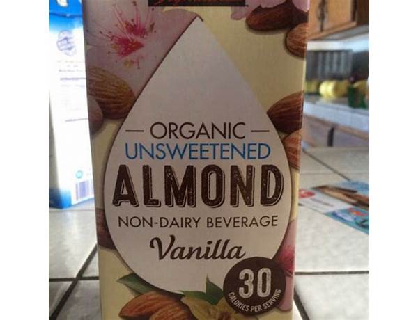Organic almond milk- unsweetened food facts