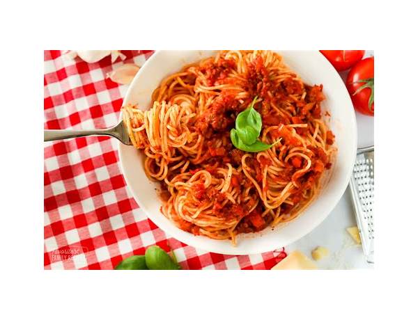 Organic authentic italian lifestyle spaghetti food facts