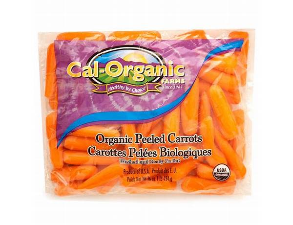 Organic baby cut carrots food facts