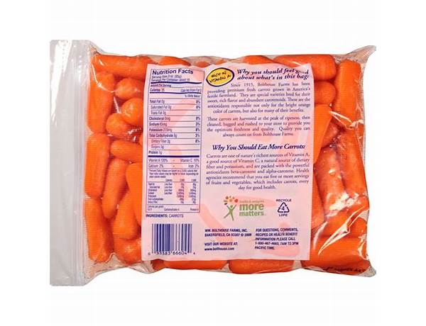 Organic baby cut carrots nutrition facts