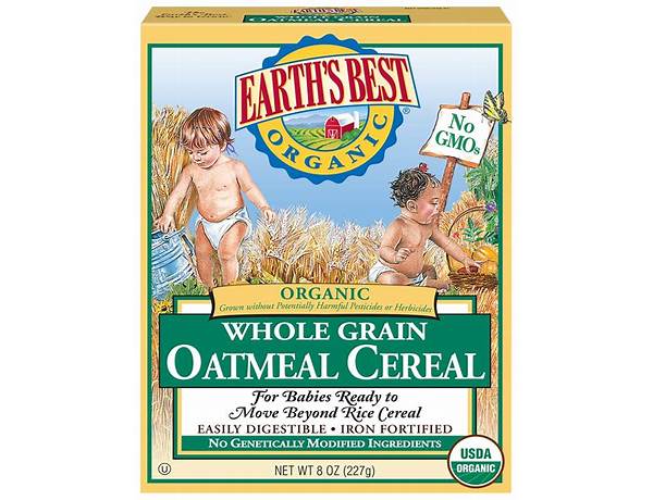 Organic baby oat cereal ingredients