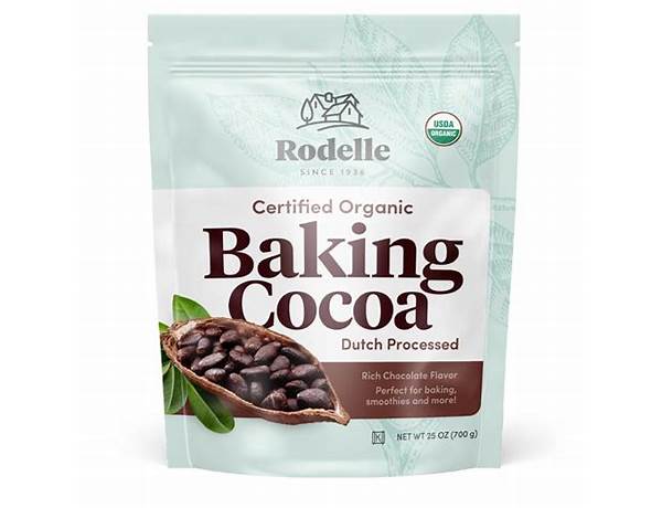 Organic baking cocoa food facts