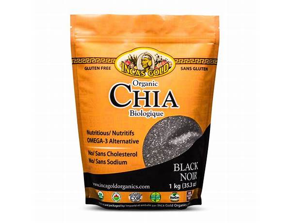 Organic black chia seeds ingredients
