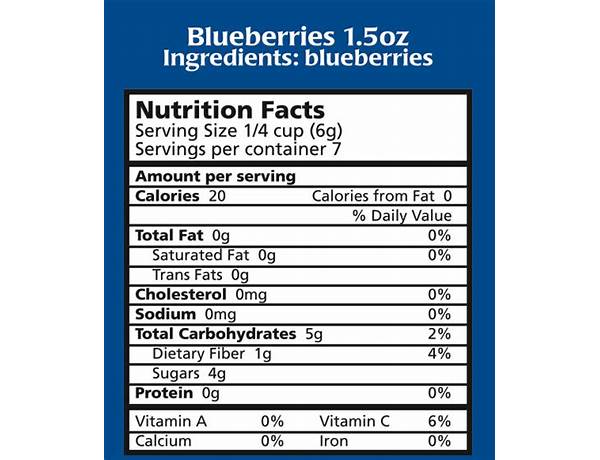 Organic blue berries nutrition facts