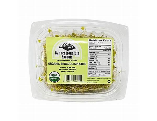 Organic broccoli sprouts food facts