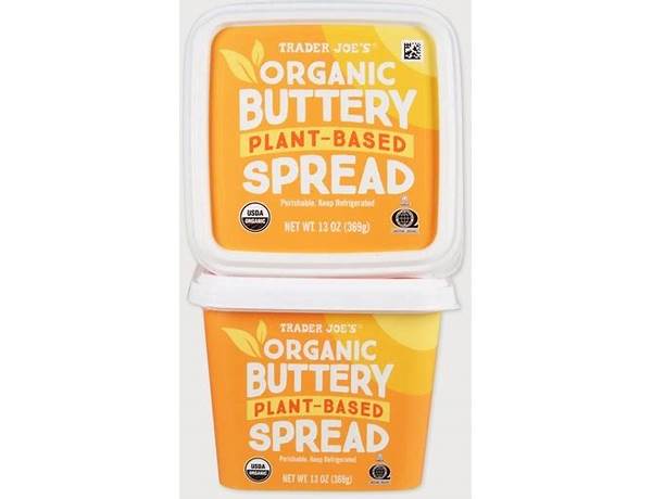 Organic buttery plant based spread food facts