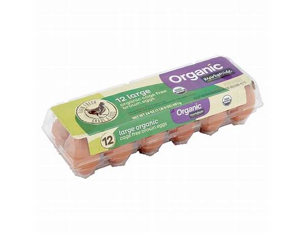 Organic cage free brown eggs food facts
