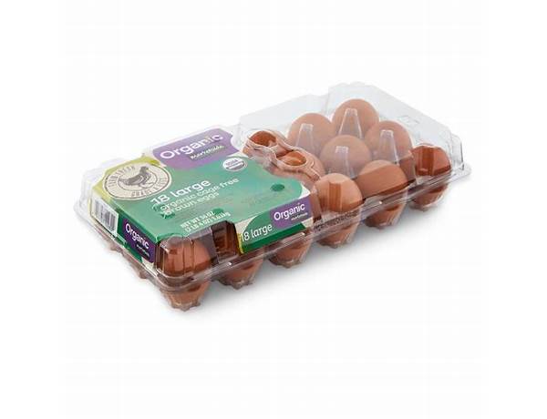 Organic cage free brown eggs large food facts