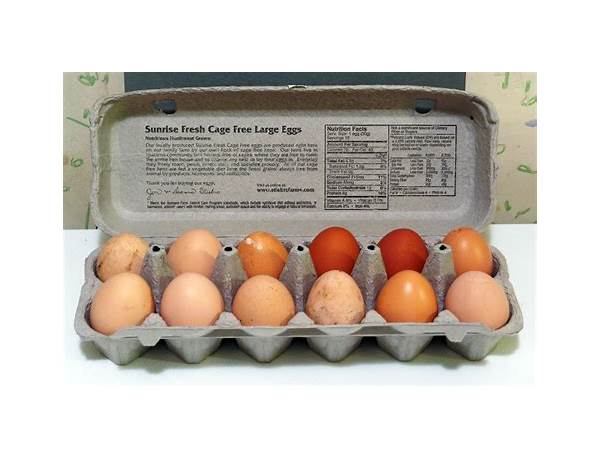 Organic cage free eggs food facts